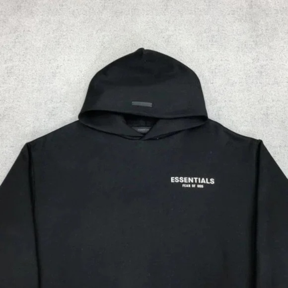 Essentials Fear of God Hoodie Black XXLarge authenticity tag Inside - Picture 2 of 8